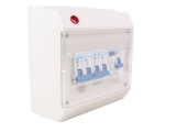 Deluxe AC Mains Consumer Unit With 2 x Double Pole MCBs + RCD